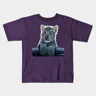 tiger whigth Kids T-Shirt